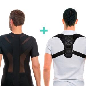 Anodyne Juletilbud - Men's posture shirt™ (sort) og skulderstøtte comfort.